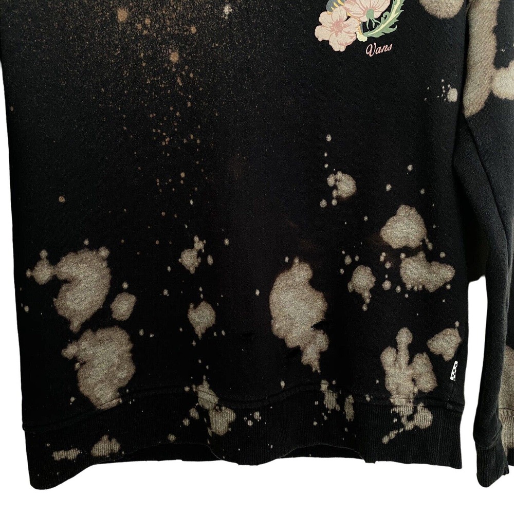 🌵 Vans California Unisex Upcycled Bleached Tiger Tropical Sweatshirt - Size XS - Picture 4 of 8
